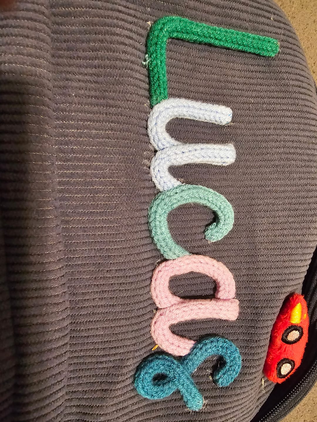 Customer photo review of K&C - Personalized Knitted Backpack