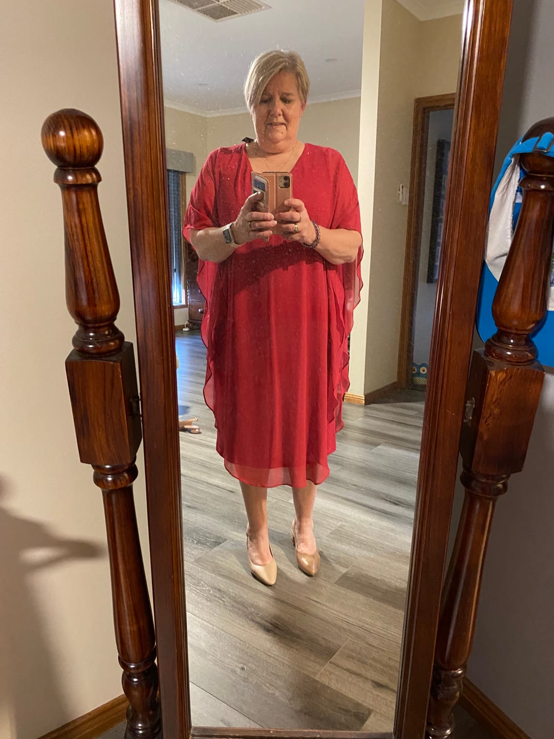 Customer photo review of Helena Fuchsia Evening Dress