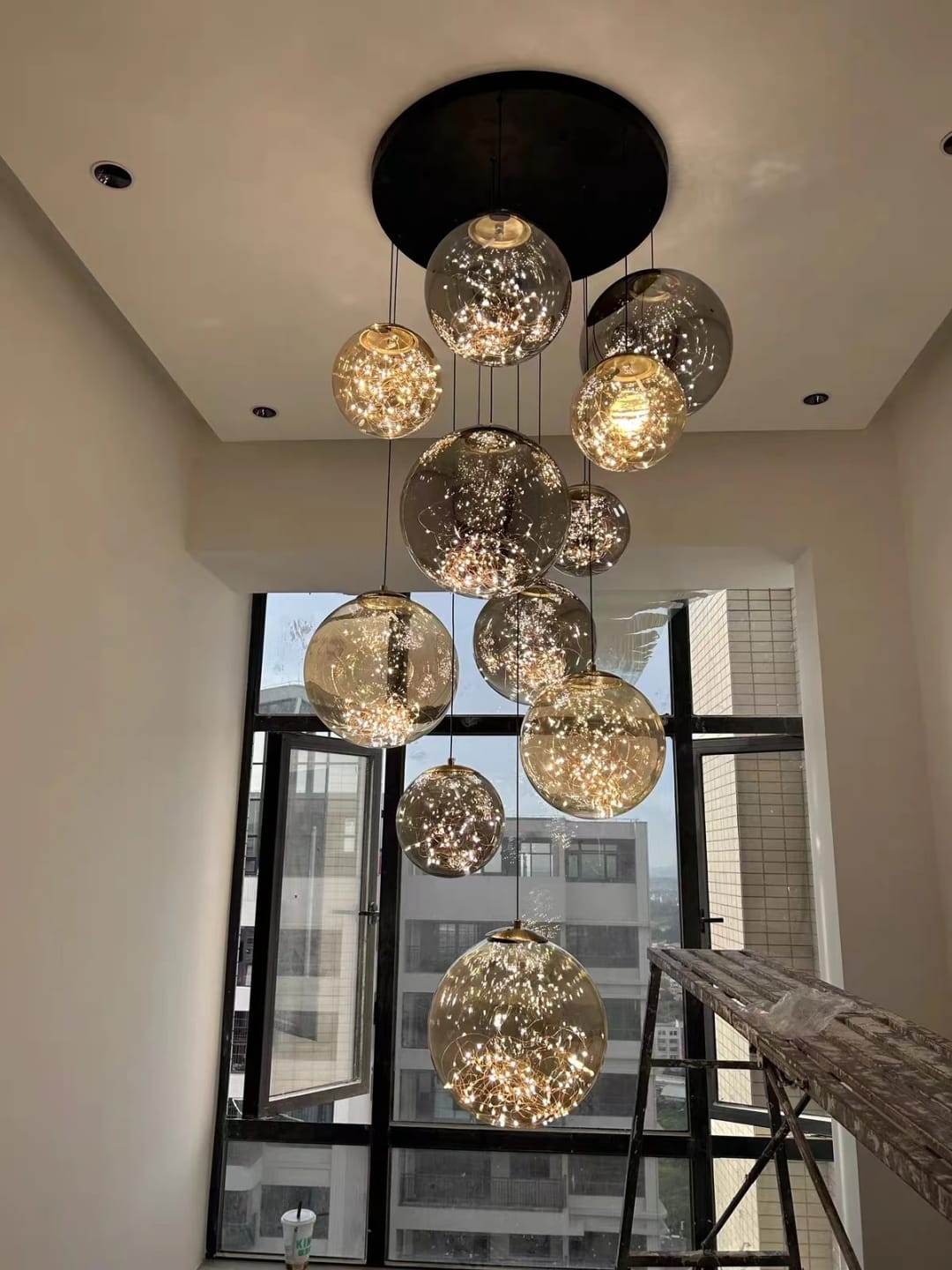 Customer photo review of Danny Stairway Lighting Chandelier