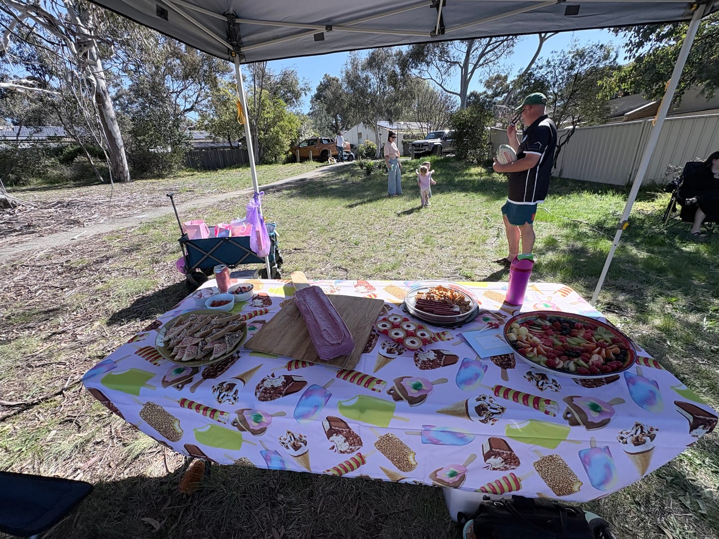 Customer photo review of Aussie Ice Cream Tablecloth | 150 x 250 cm | Australian Party Tablecloth |