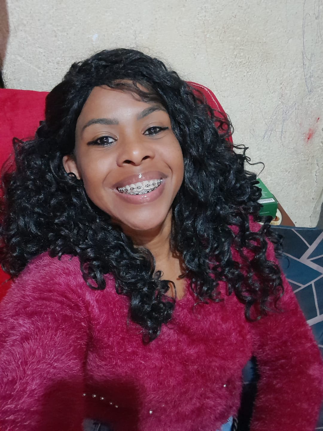 Customer photo review of Wig Bio Fibra Royal - Castanho Escuro 2