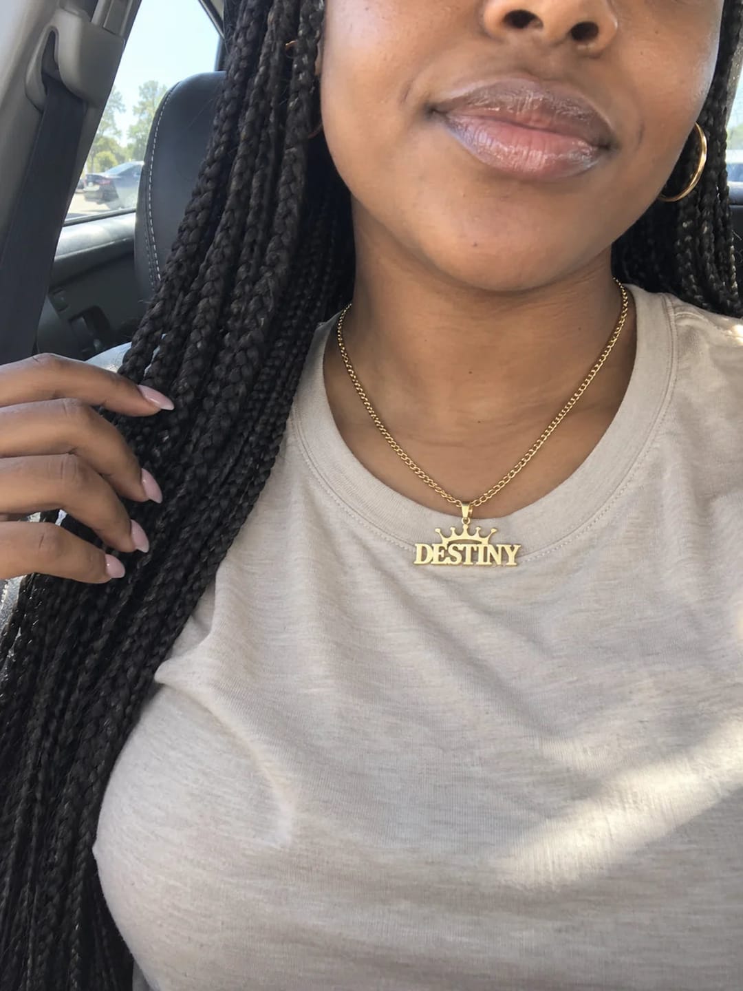 Customer photo review of Personalized Crown Name Necklace