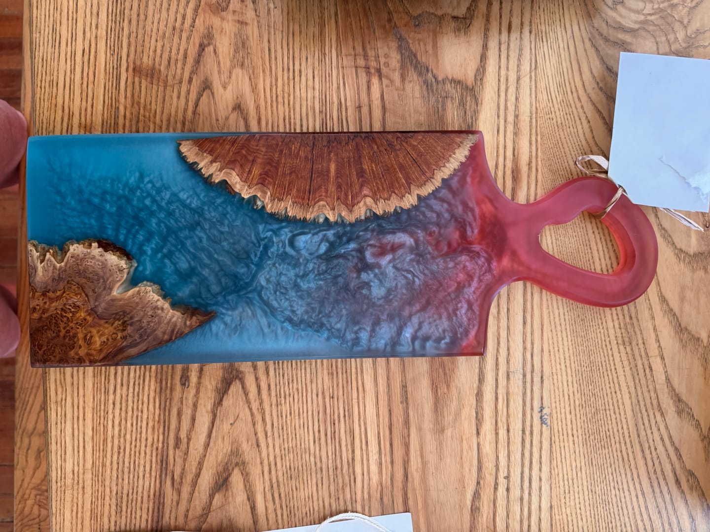 Customer photo review of 18x6.5x1" Small Organic Handle Charcuterie Board Silicone Mold