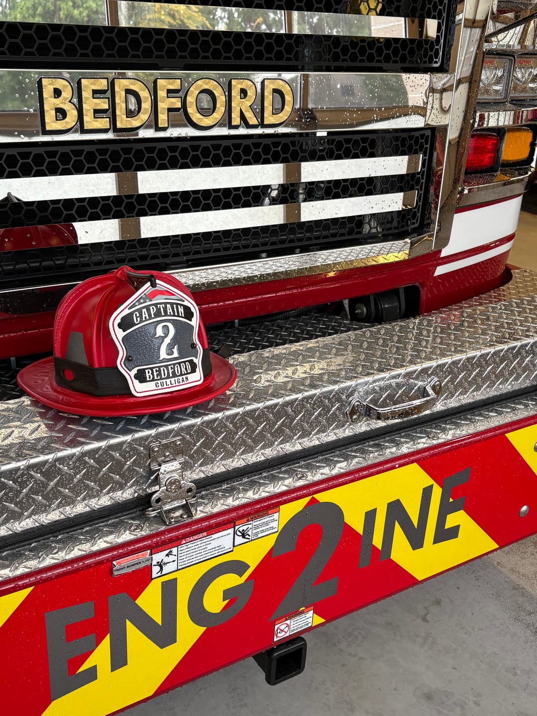 Customer photo review of Renegade Leather Firefighter Helmet Shield