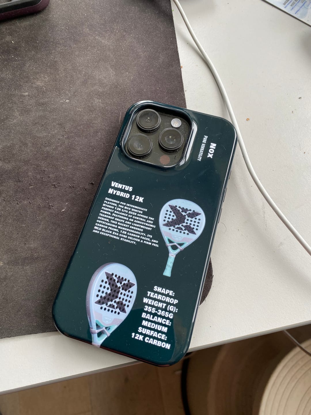 Customer photo review of Nox Ventus Hybrid 12K Padel Phone Case