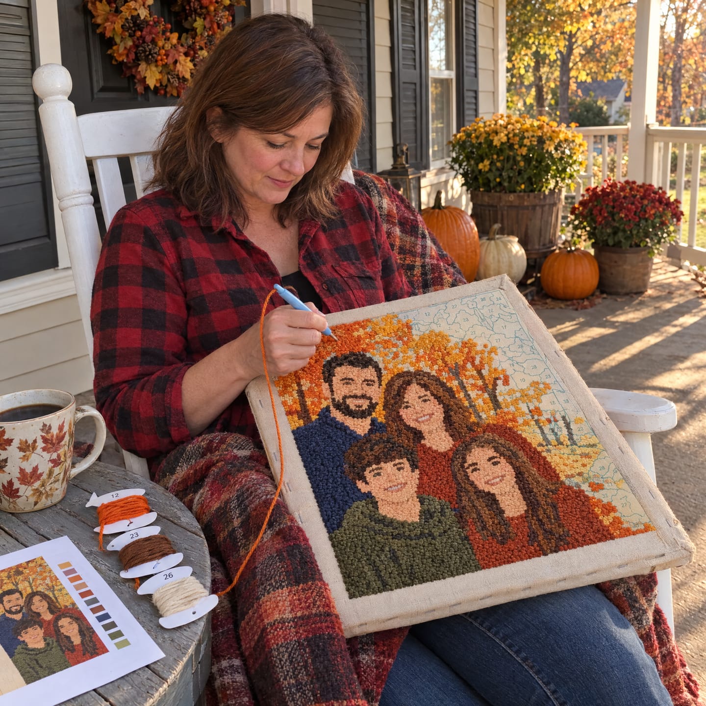 Customer photo review of Custom Punch Needle Kit - Turn Your Photo Into a Handmade Portrait