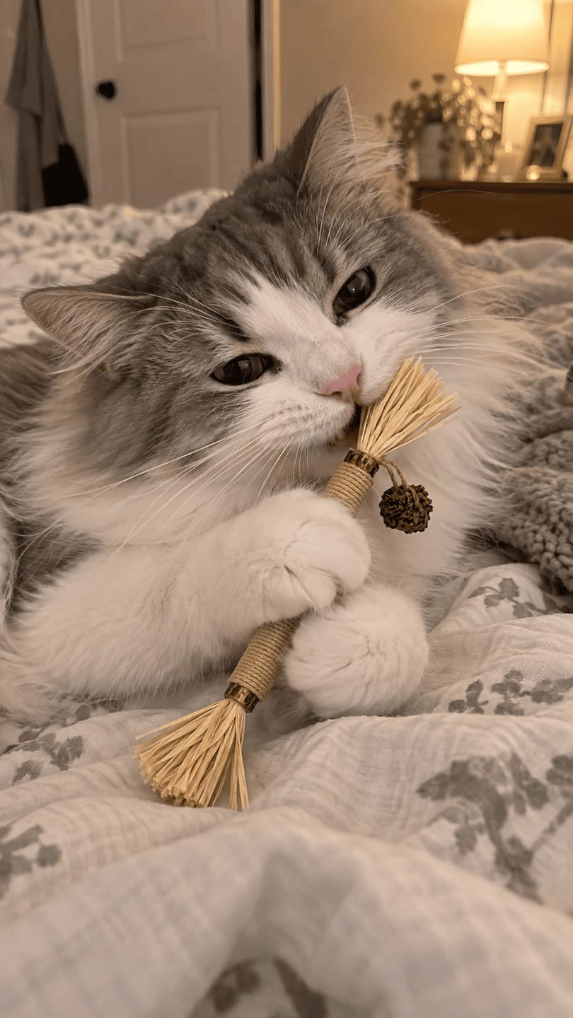Customer photo review of Mordedor para Higiene Dental de Gatos