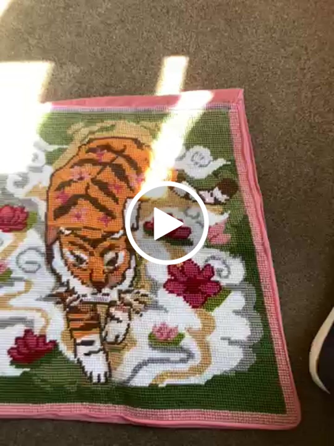 Customer video review of Butterfly Bloom - Needlepoint Pouch Kit