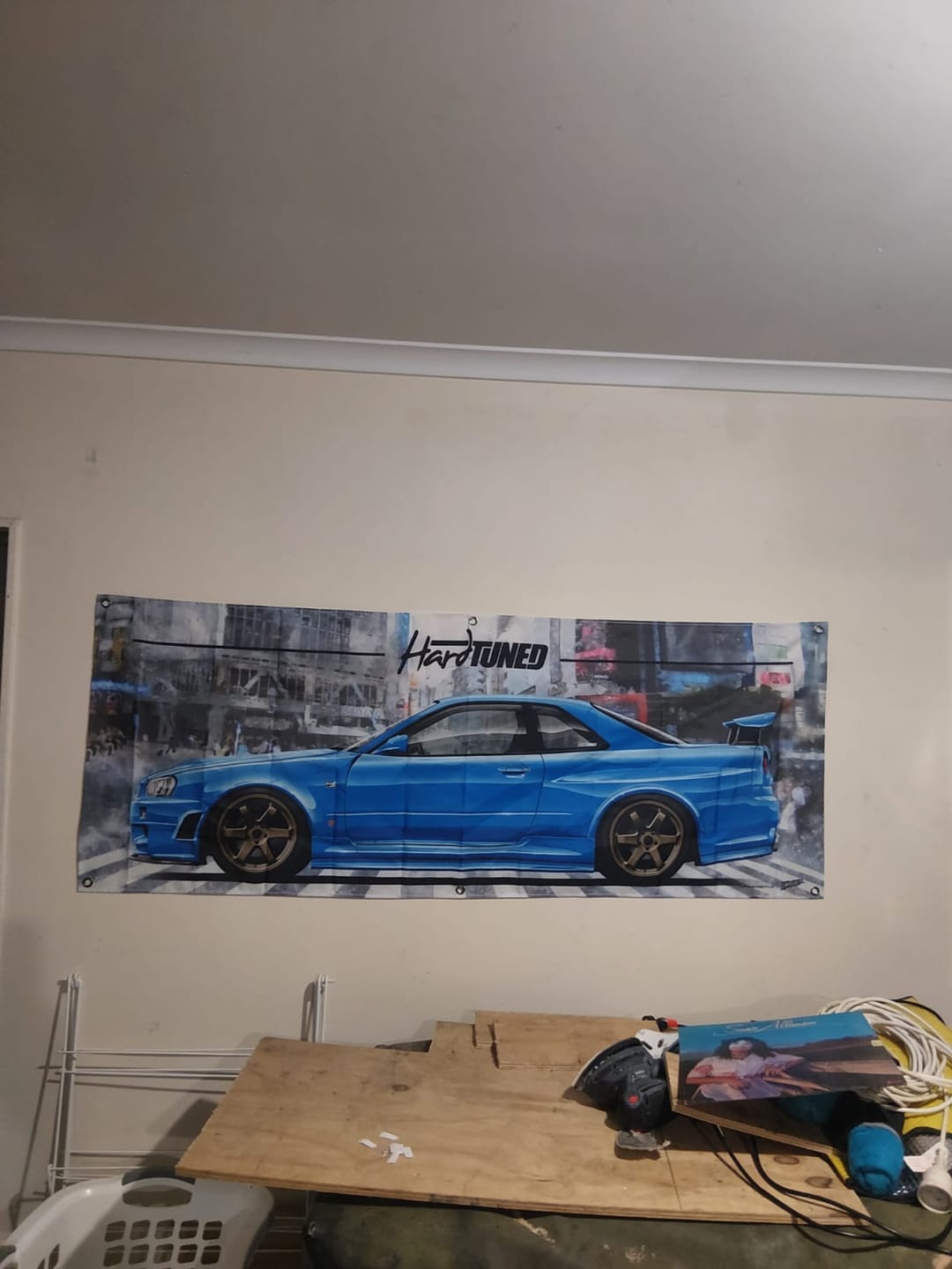 Customer photo review of Zilla Edition Nissan Skyline R34 GTR Garage Flag