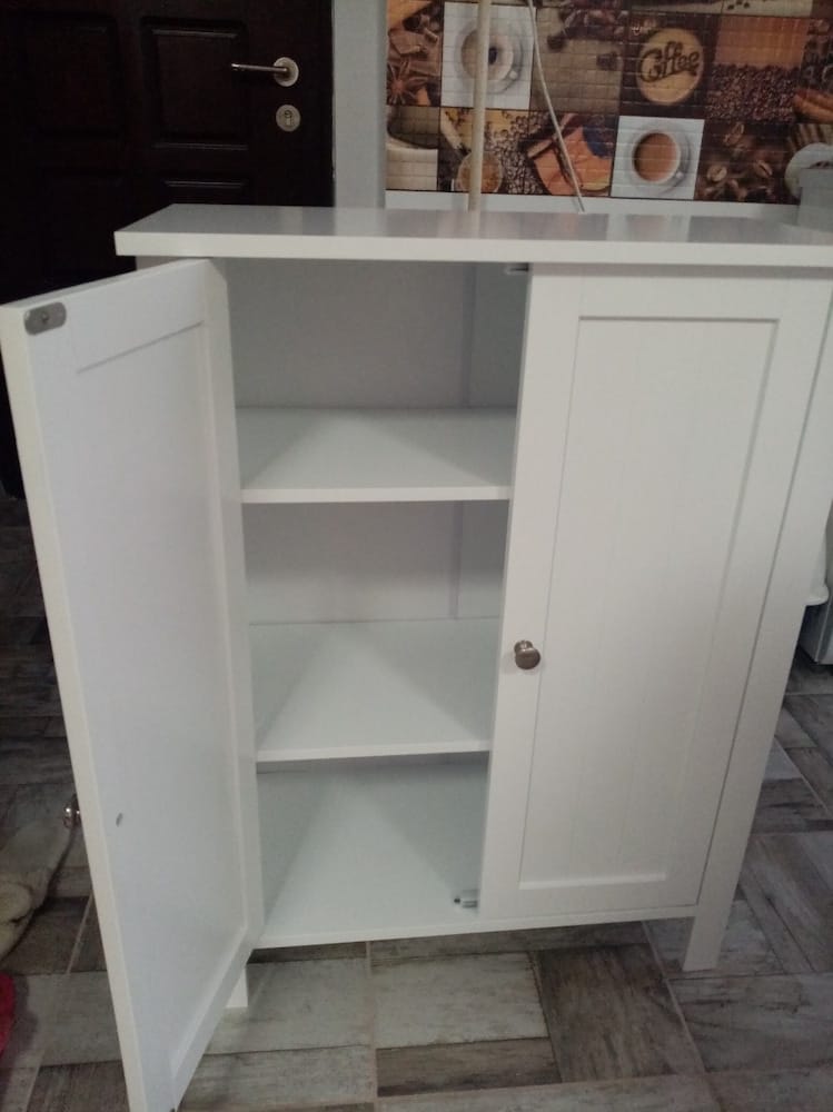 Customer photo review of VASAGLE Dulap de depozitare de podea pentru baie, cu 2 rafturi reglabile, 30x60x80cm, alb