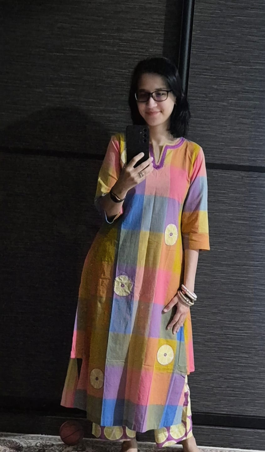 Customer photo review of Comfort fit pants - Purple Lemon Cotton