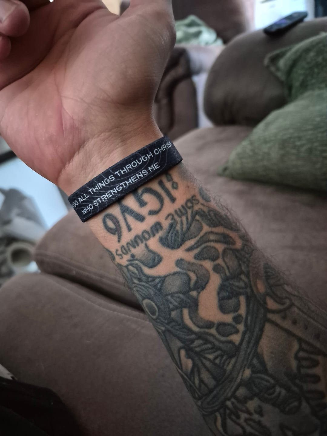 Customer photo review of Daily Bible Verse Wristband