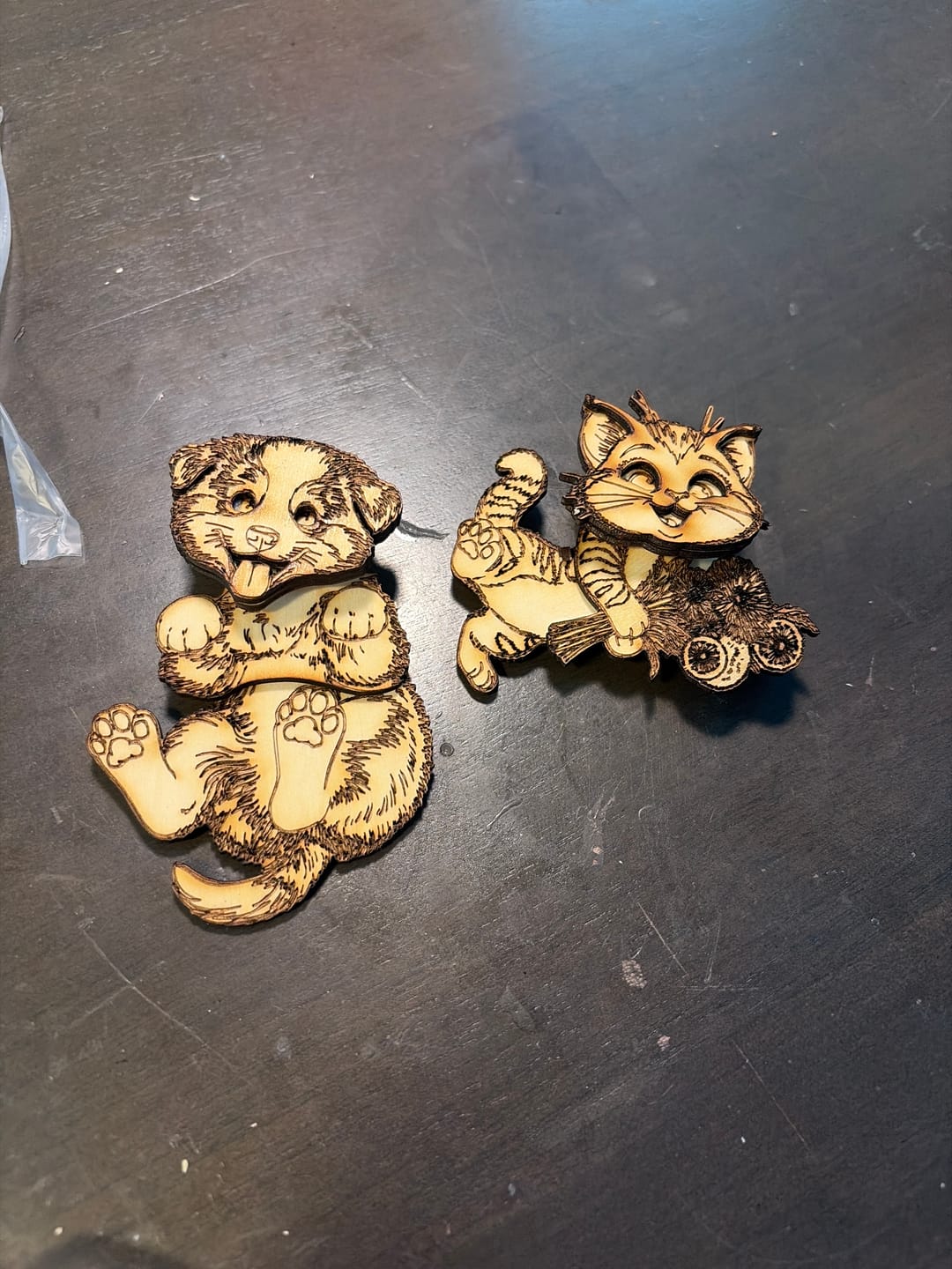 Customer photo review of 10 Cats Dogs Fridge Magnet Laser Cut SVG