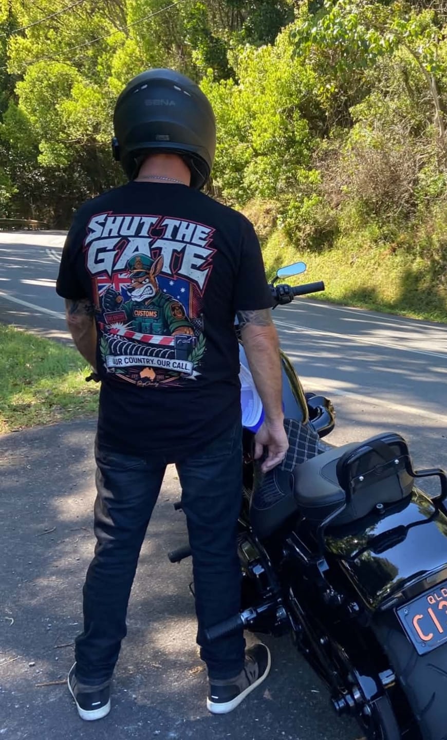 Customer photo review of Big Chocky | Shut The Gate Tee