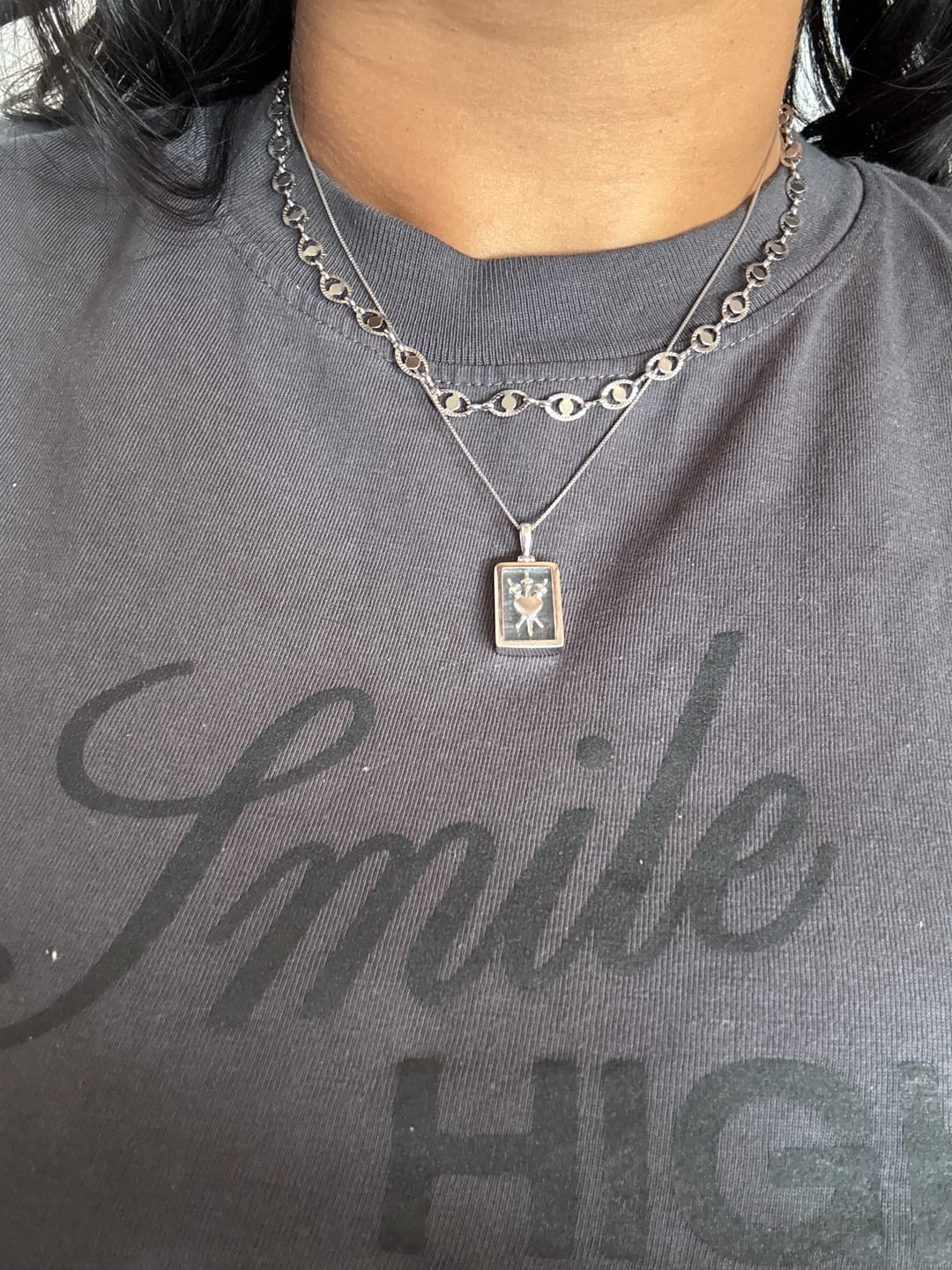 Customer photo review of Starlit Evil Eye Necklace
