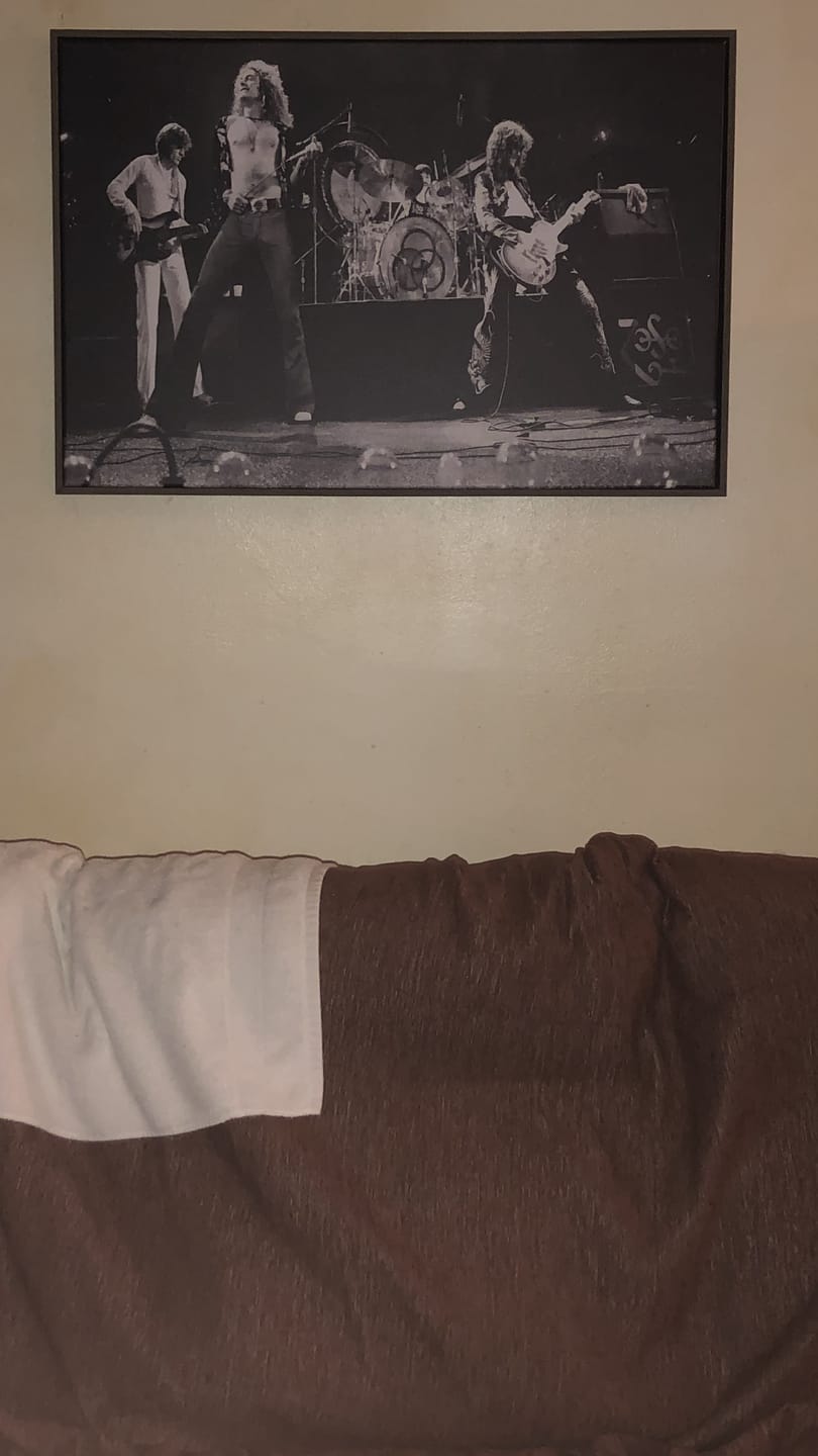 Customer photo review of Led Zeppelin Live Concert Canvas Wall Art, Classic Rock Band