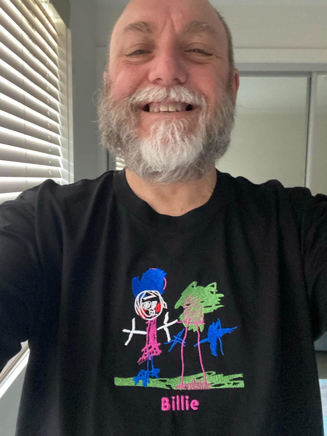 Customer photo review of CUSTOM Men's Kid's Drawing T-shirt