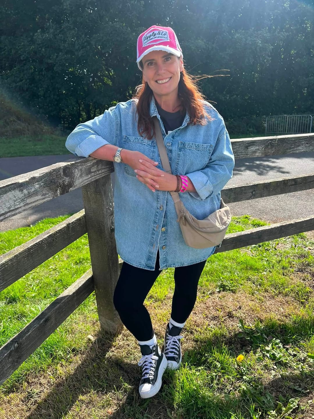 Customer photo review of Pink & White Diamond Trucker Hat x Bradley Ray #28