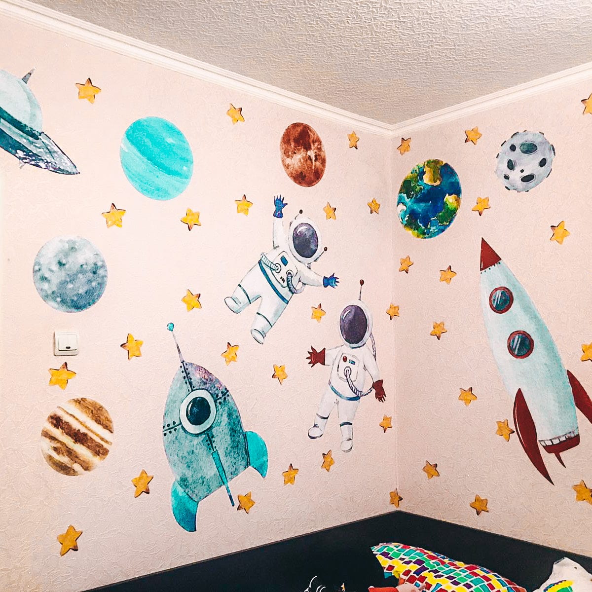 Customer photo review of Space Wall Decals 2.0