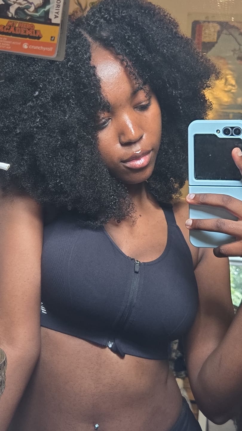 Customer photo review of Multi-Textured Kinky Curly Crochet Hair