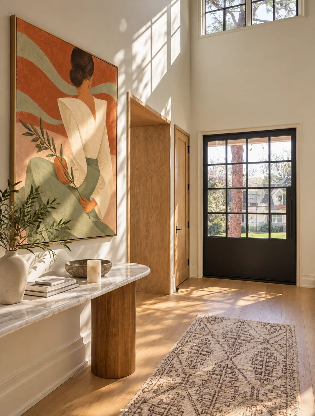 Customer photo review of Modern Folk Art | Olive Muse Portrait