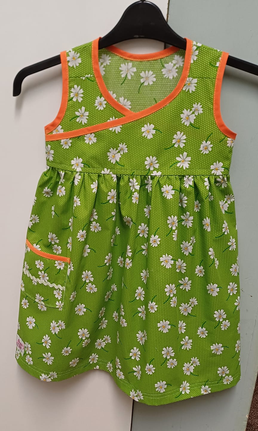 Customer photo review of White Flowers and Polka Dots Polycotton Fabric