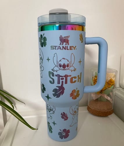 Customer photo review of Stitch Holographic In-Car Insulated Cup 40 OZ