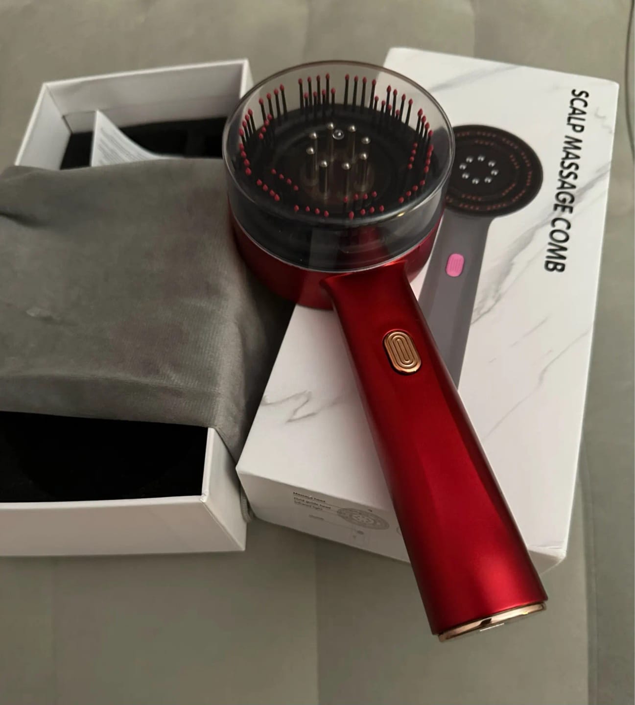 Customer photo review of Cepillo masajeador 3 en 1 Nutre, cuida y protege.