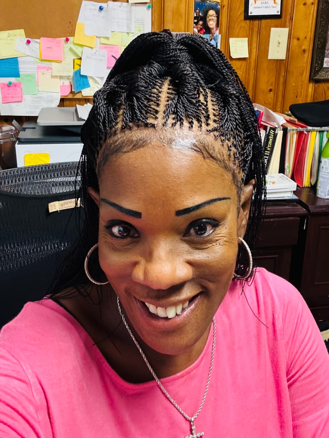 Customer photo review of Mica - Micro Senegalese Twist Pre Bleached Swiss HD Full Lace Knotless Braids Wig 799 Strands