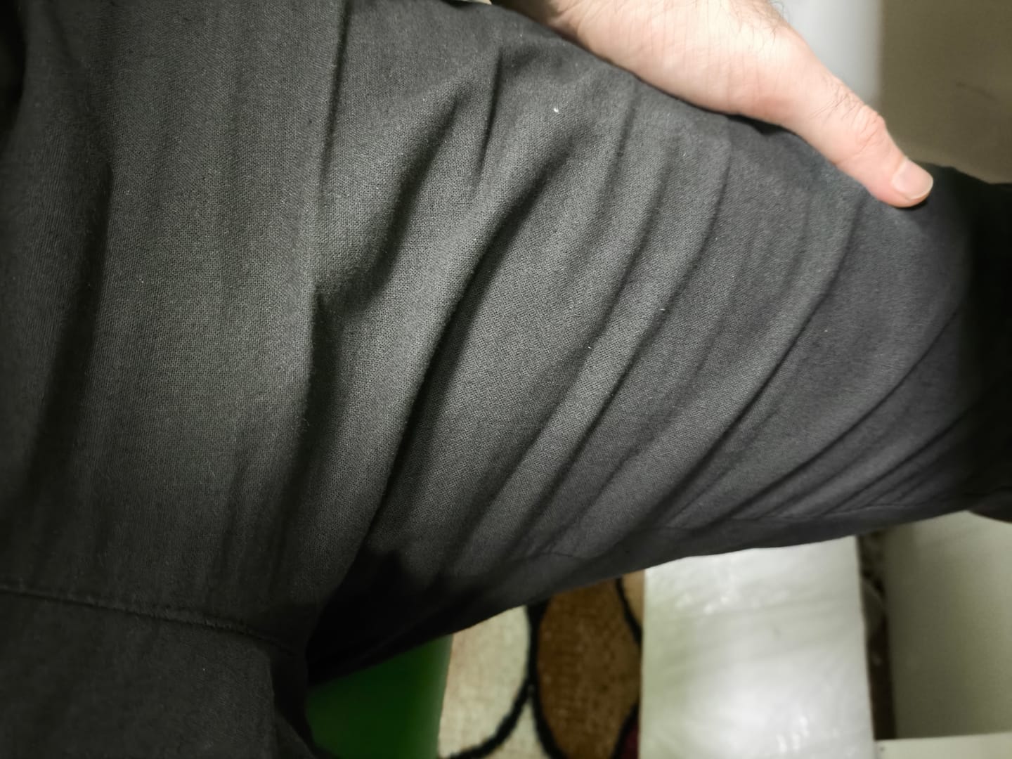 Customer photo review of Men Black Cotton Pant