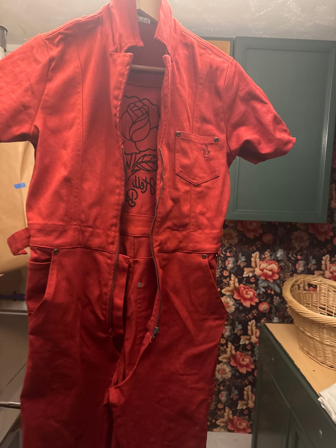 Customer photo review of Hell Crew Coverall - Red Rose