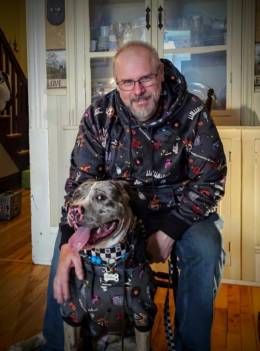 Customer photo review of Rock and Roll Human Hoodie