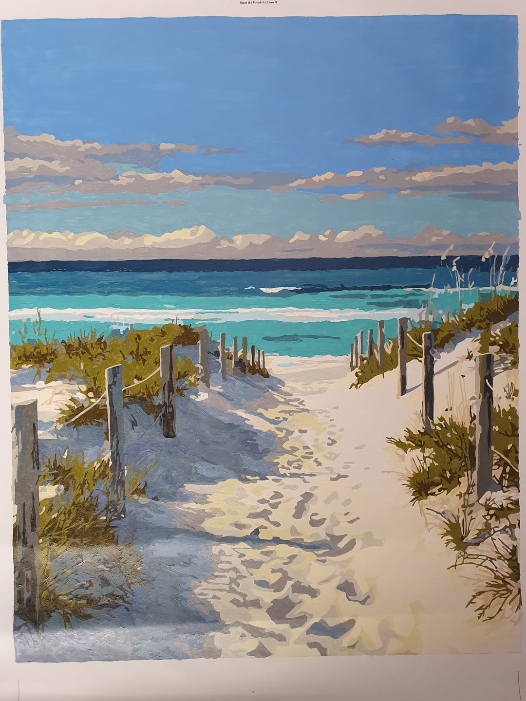 Customer photo review of Beach Path | Paint by Number