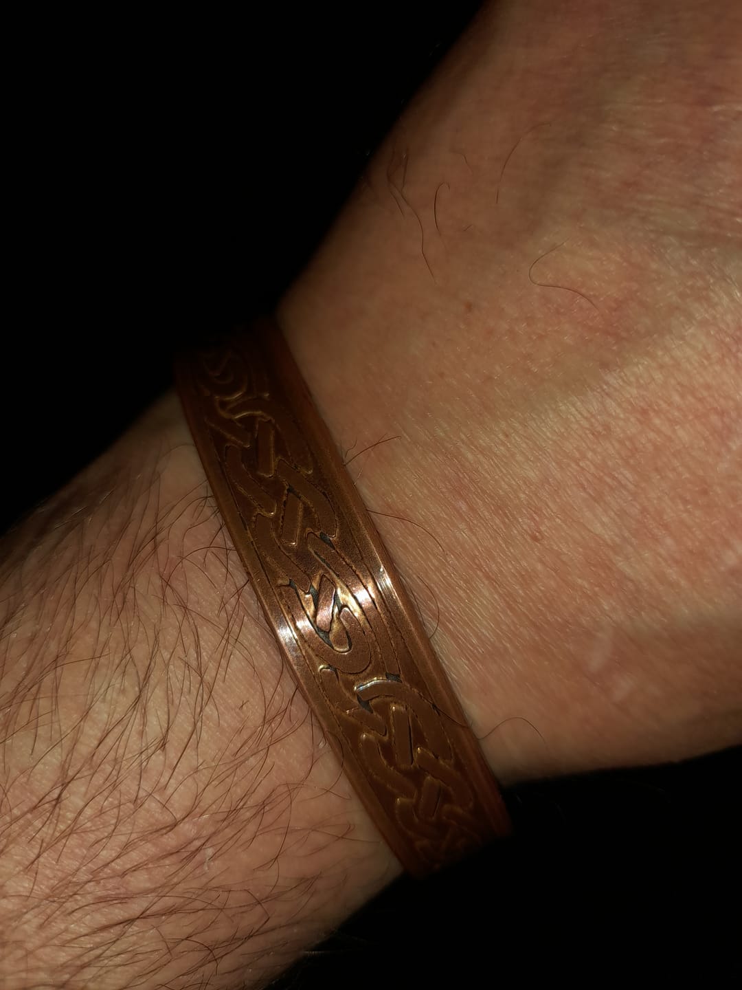 Customer photo review of Celtic Copper Cuff