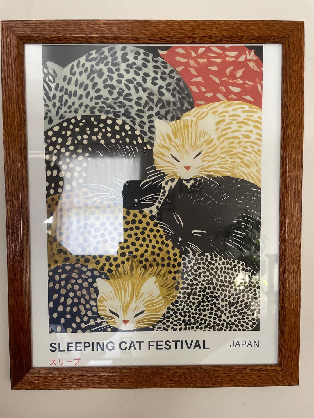 Customer photo review of Sleeping Cat Japanese Print