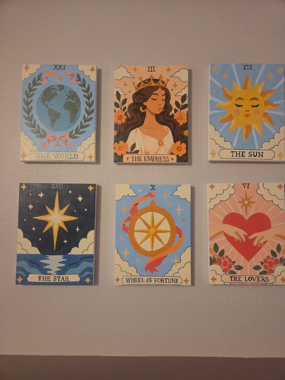 Customer photo review of 6 Mini Paintings - Good Omens Tarot Set
