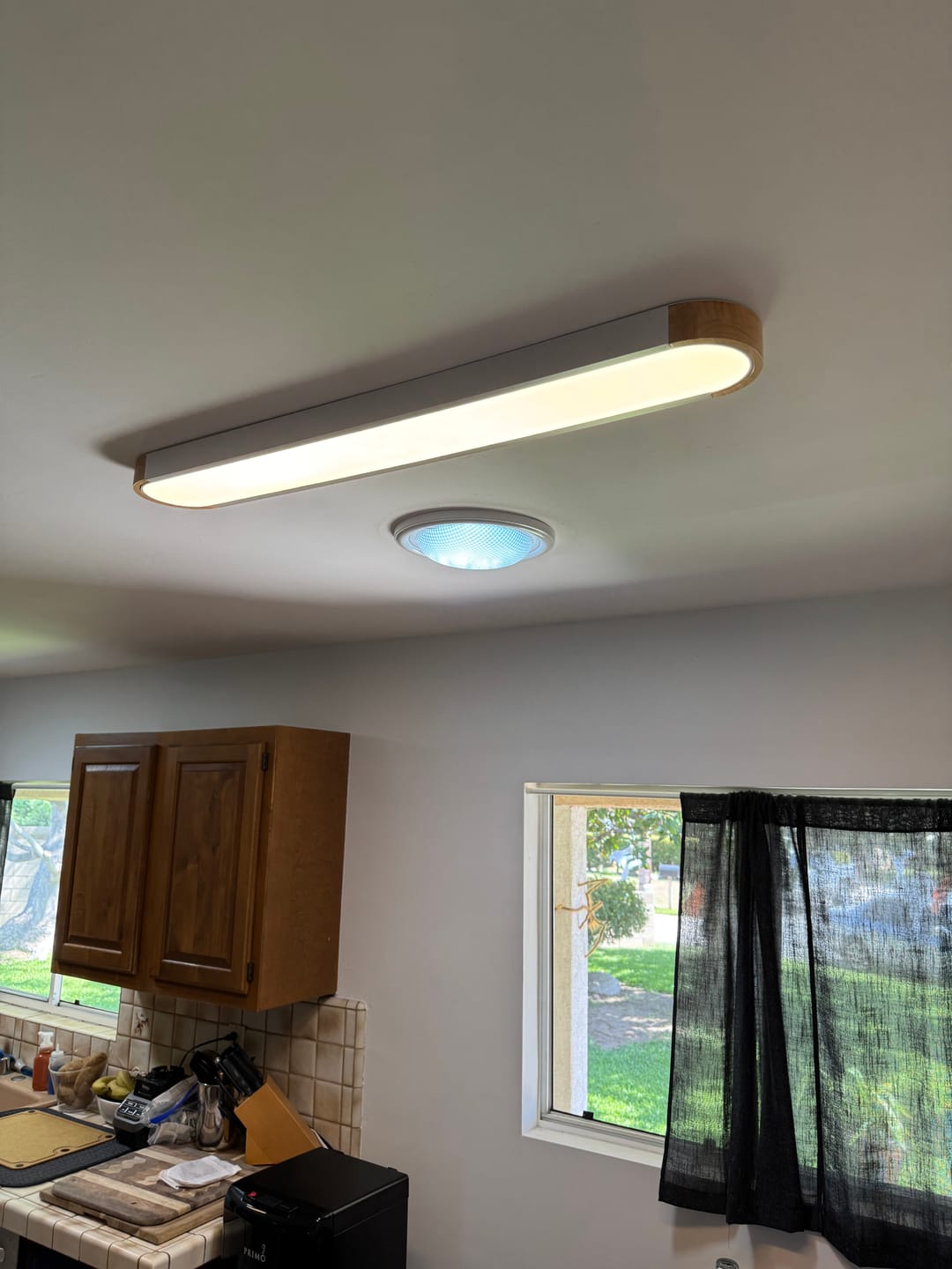 Customer photo review of Dimmable Minimalist Long Oval Flush Mount LED Light