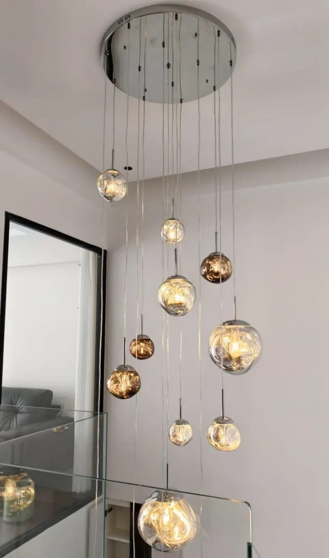 Customer photo review of Lava Bubble Pendant Chandelier