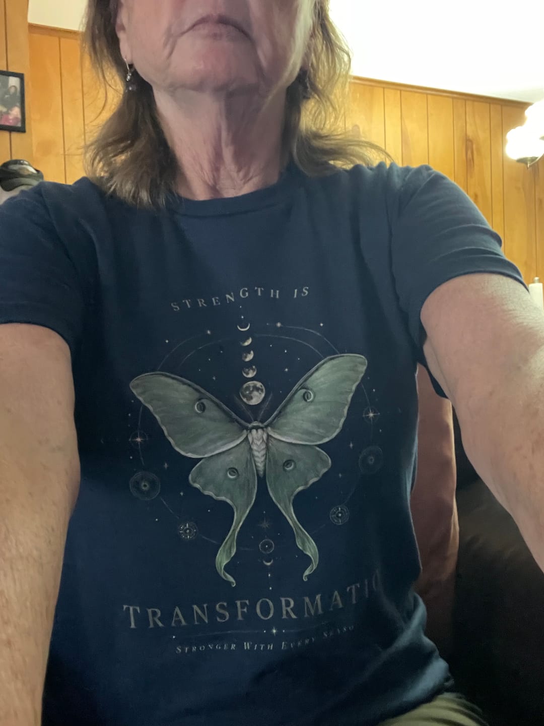 Customer photo review of Moth Transformation T-Shirt
