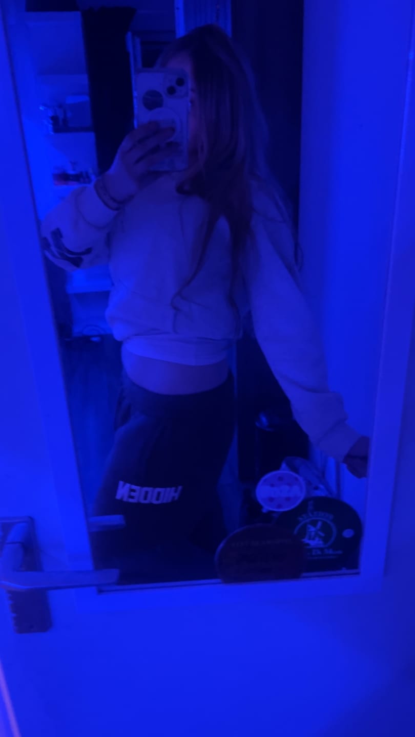 Customer photo review of GATED COMMUNITY STRAIGHT LEG SWEATPANTS SAGE
