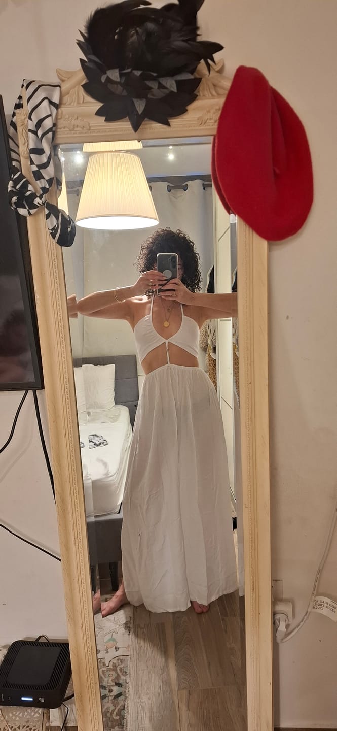 Customer photo review of Aphrodite Dress White