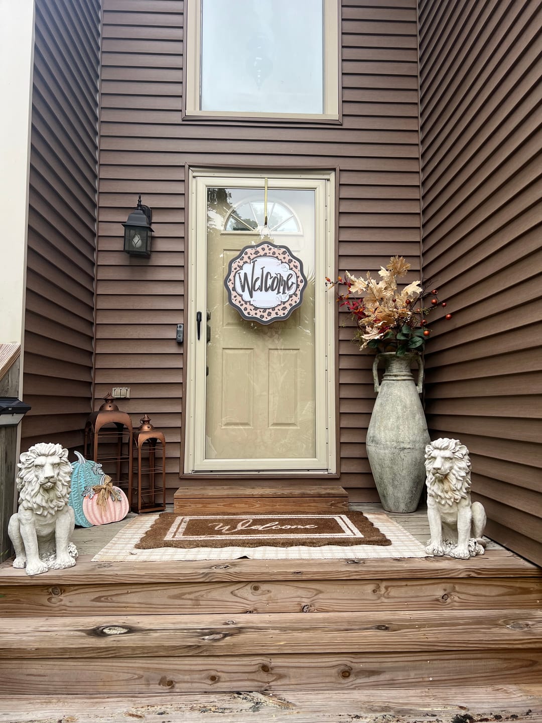 Customer photo review of Leopard Cheetah Welcome Door Hanger