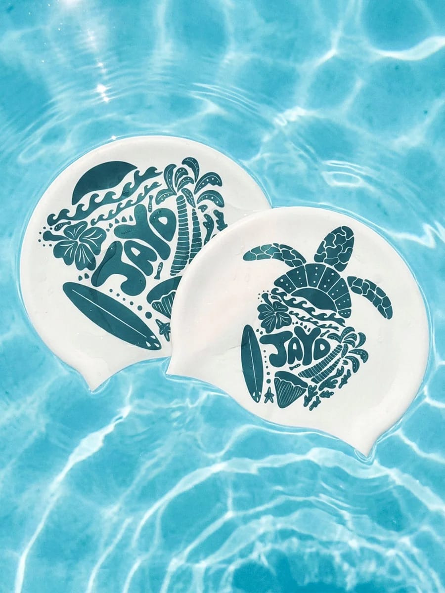 Customer photo review of JAYD Swim Cap - Turtle Tribe