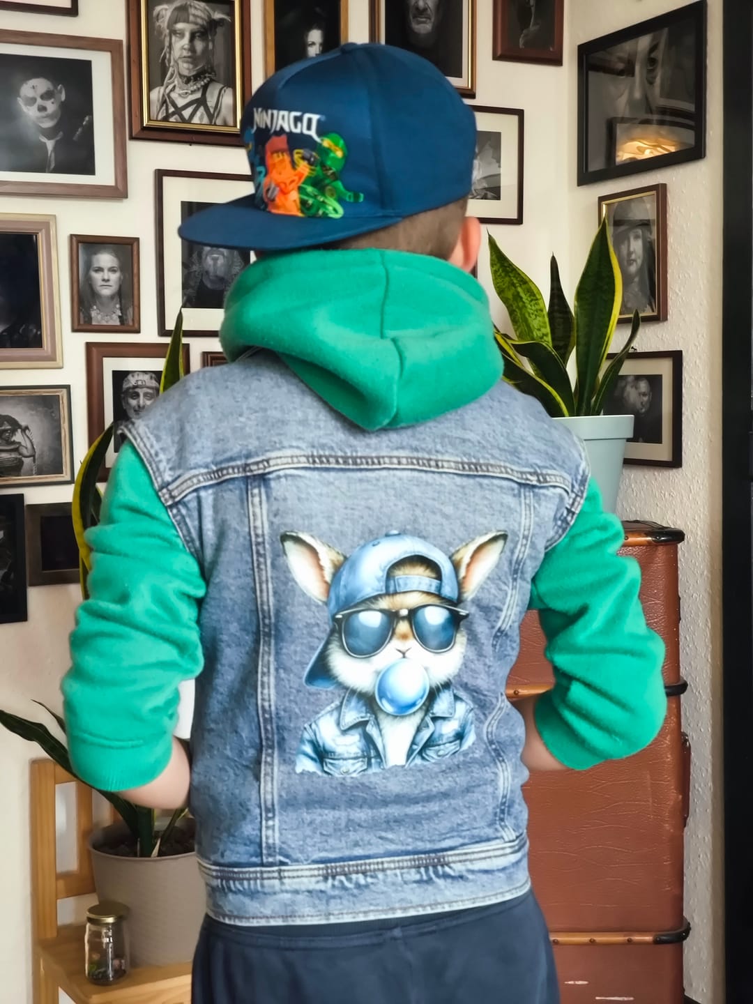 Customer photo review of Bügelbild Bubble gum Hase