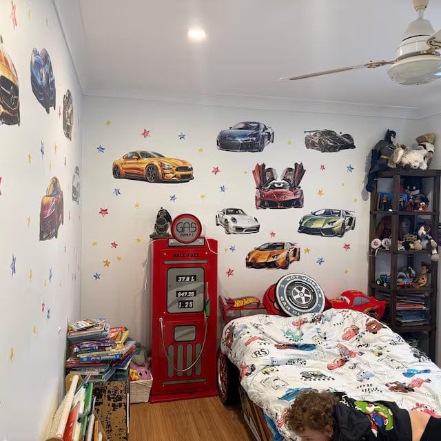 Customer photo review of Cars Wall Decals 11.8