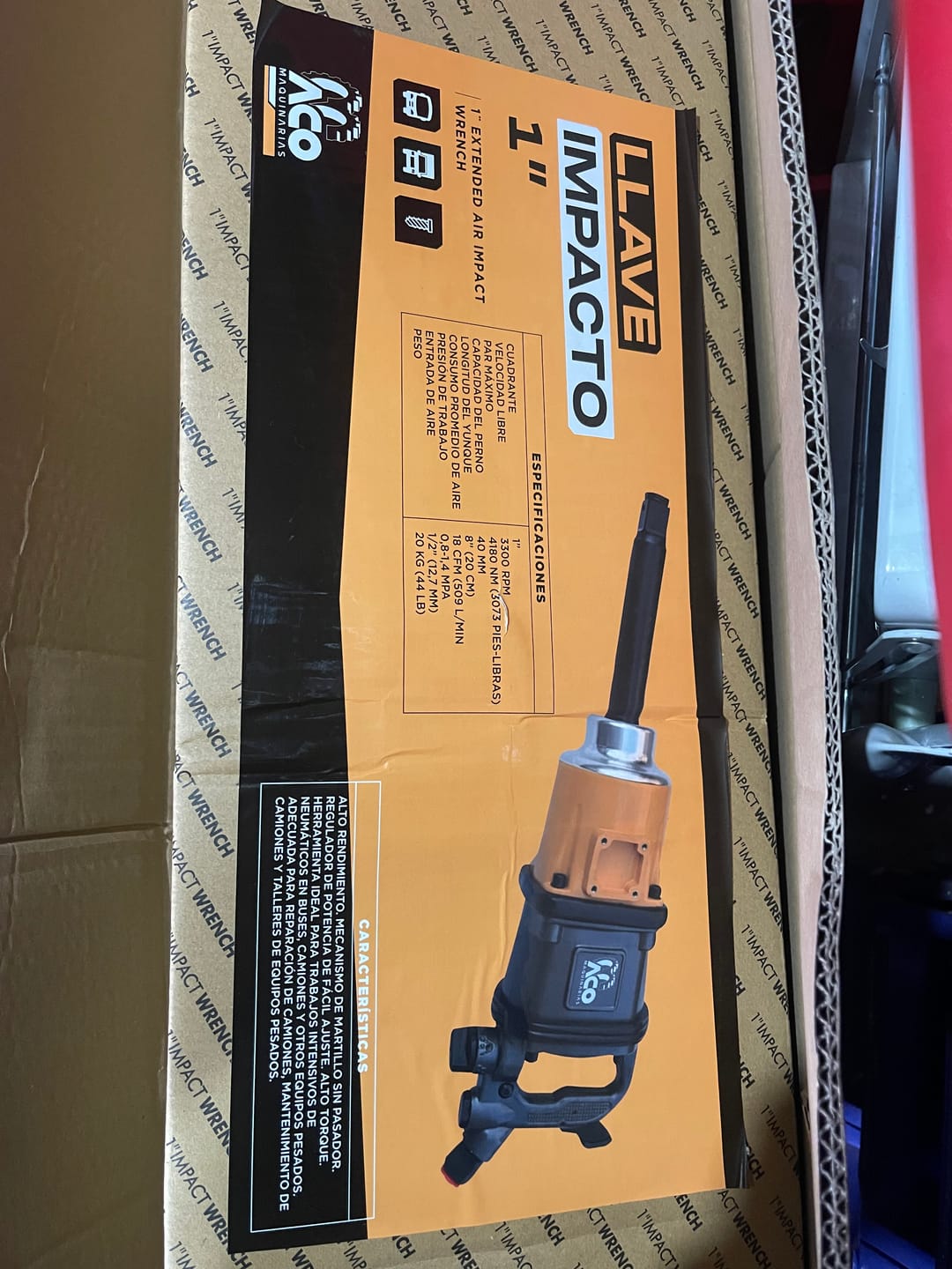 Customer photo review of Llave de Impacto Neumática Camion 1" - 4.180 Nm + Dados 32 y 33 mm ACO