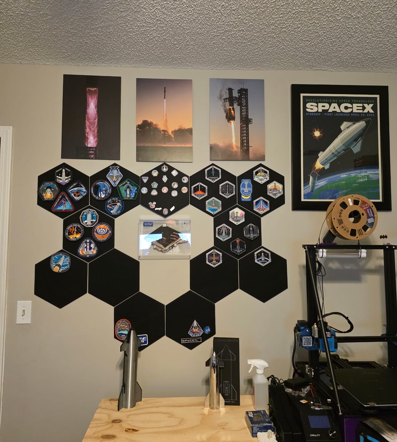 Customer photo review of SpaceX Starship Flight Pin Collection & Display Mount