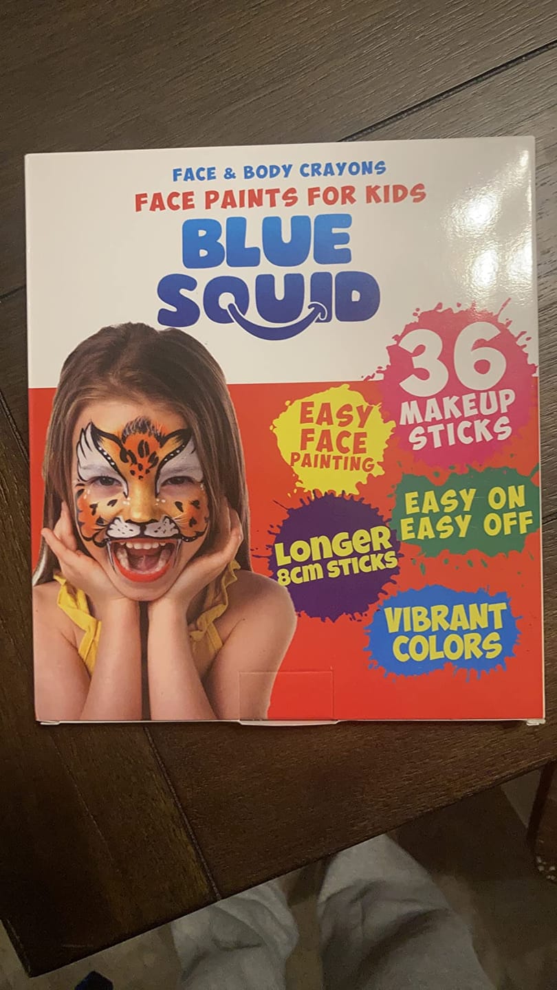 Customer photo review of Face & Body Paint Crayons