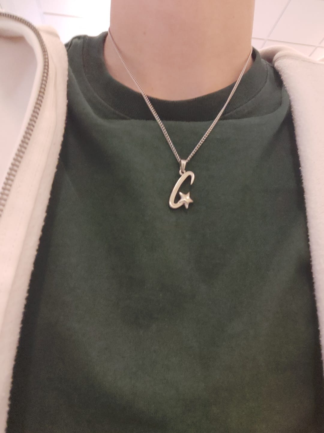 Customer photo review of Shooting Star Pendant