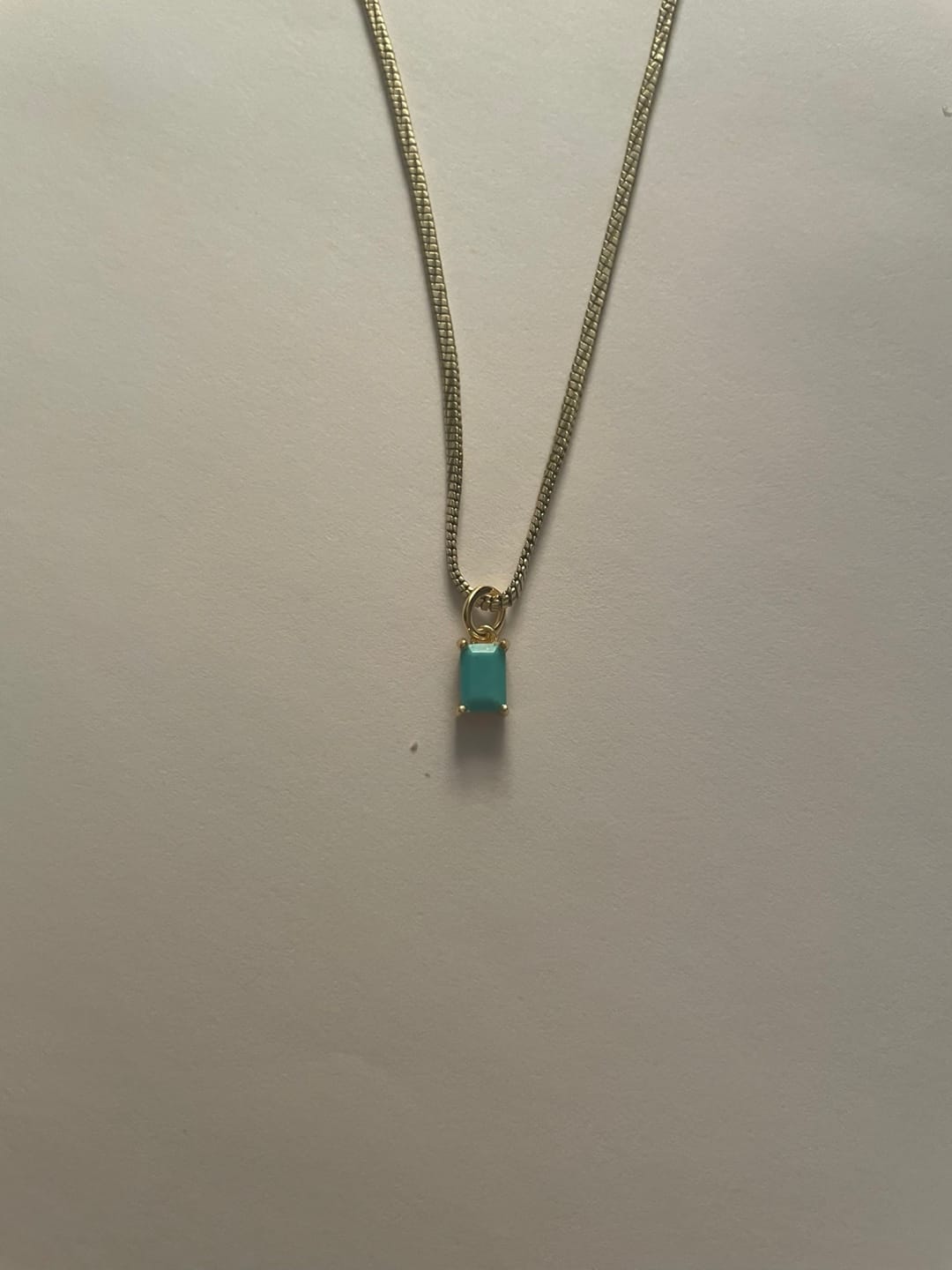 Customer photo review of Radiant Birthstone Charm Necklace